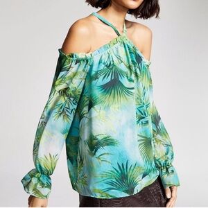 INC international concepts Jungle-Print  Could-Shoulder size  petite medium